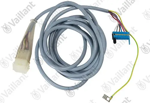 Kabel mit mehreren Anschlussleitungen und einem Stecker, eindeutig markiert mit "Vaillant", für die Verwendung in Heizungsanlagen.